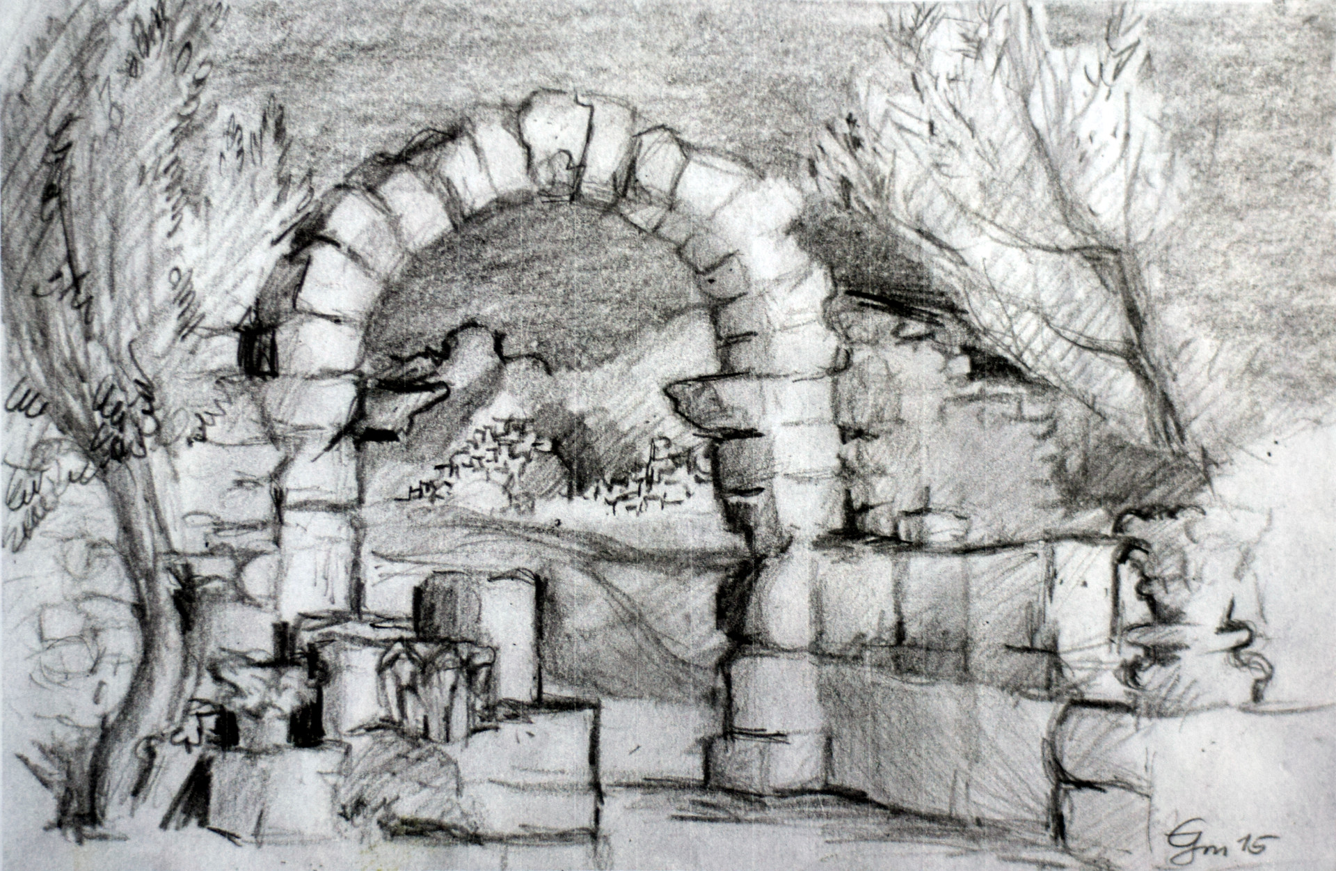 Römische Ausgrabungsstätte in Marakko